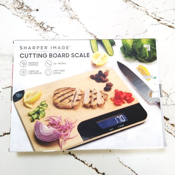 Sharper Image - Bamboo Cutting Board Scale - New - Picture 2 of 4
